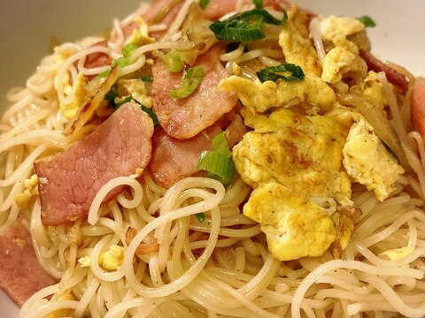 あまりもので！そうめんチャンプルー